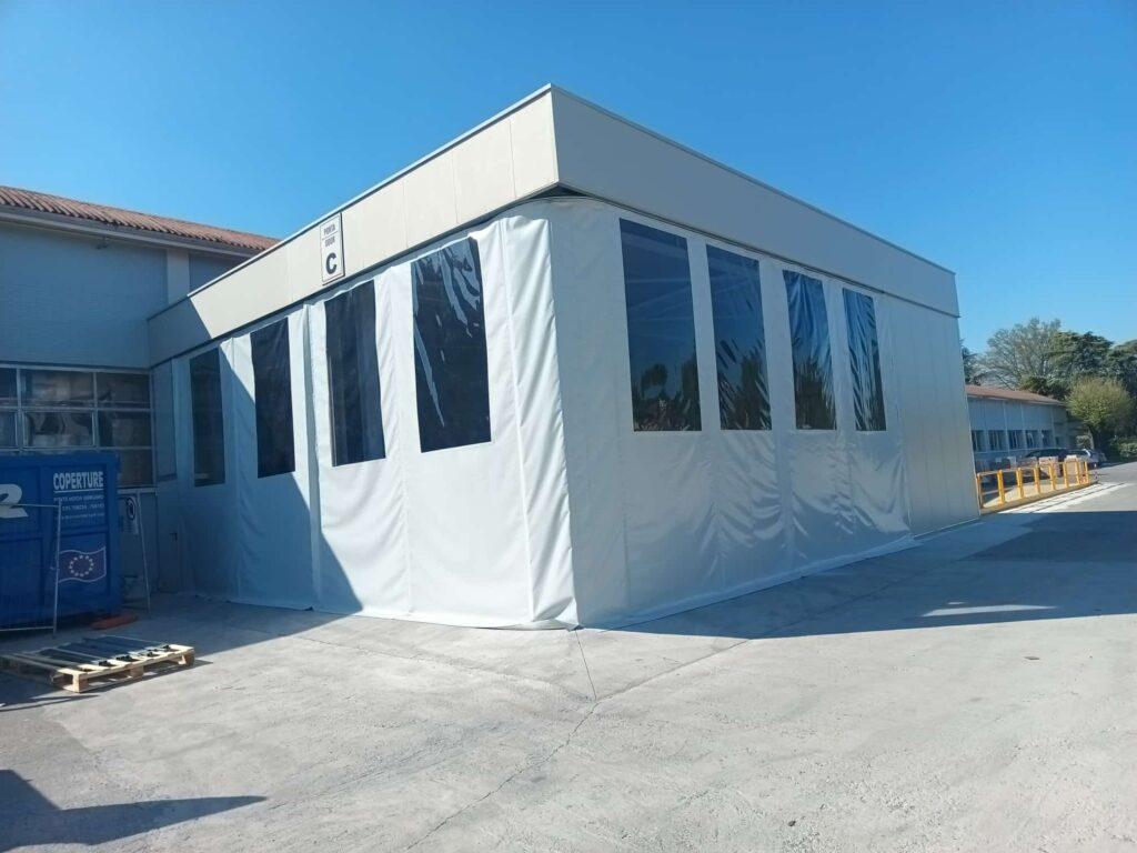 telo scorrevole in pvc per chiusura invernale