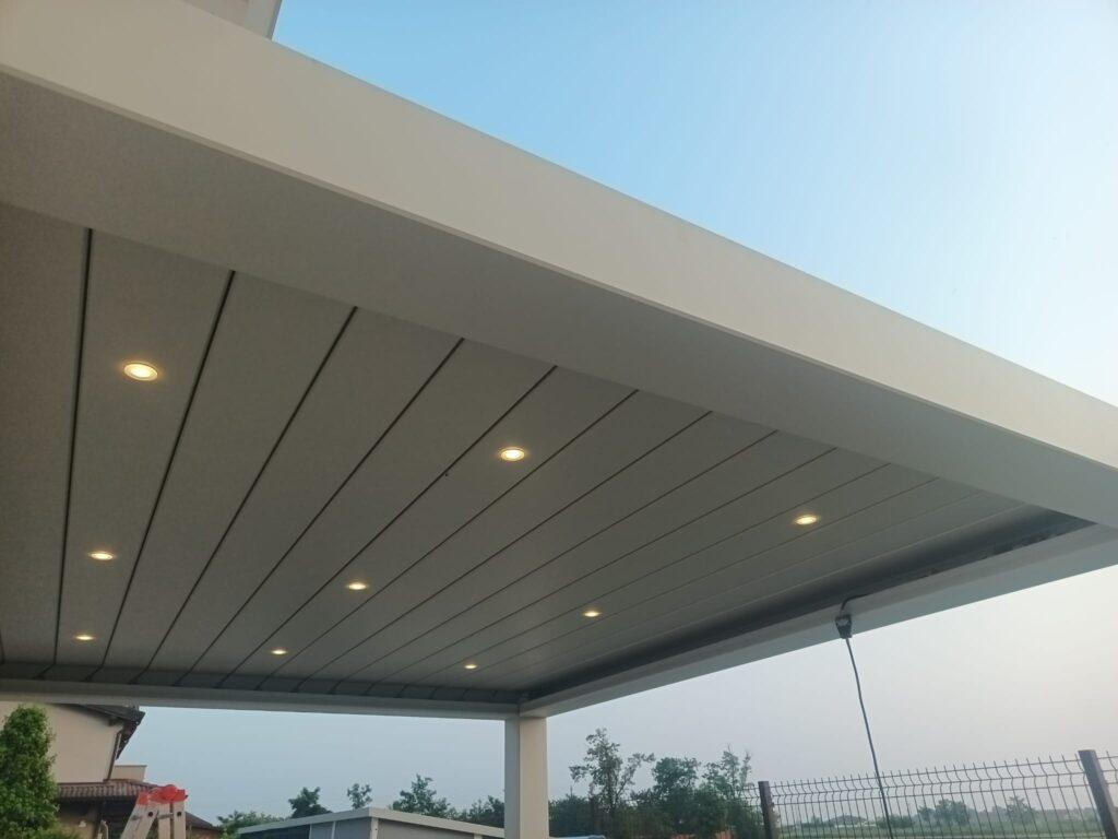 pergola bioclimatica con led