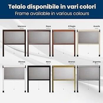 colori e disponibilità dei telai zanzariera
