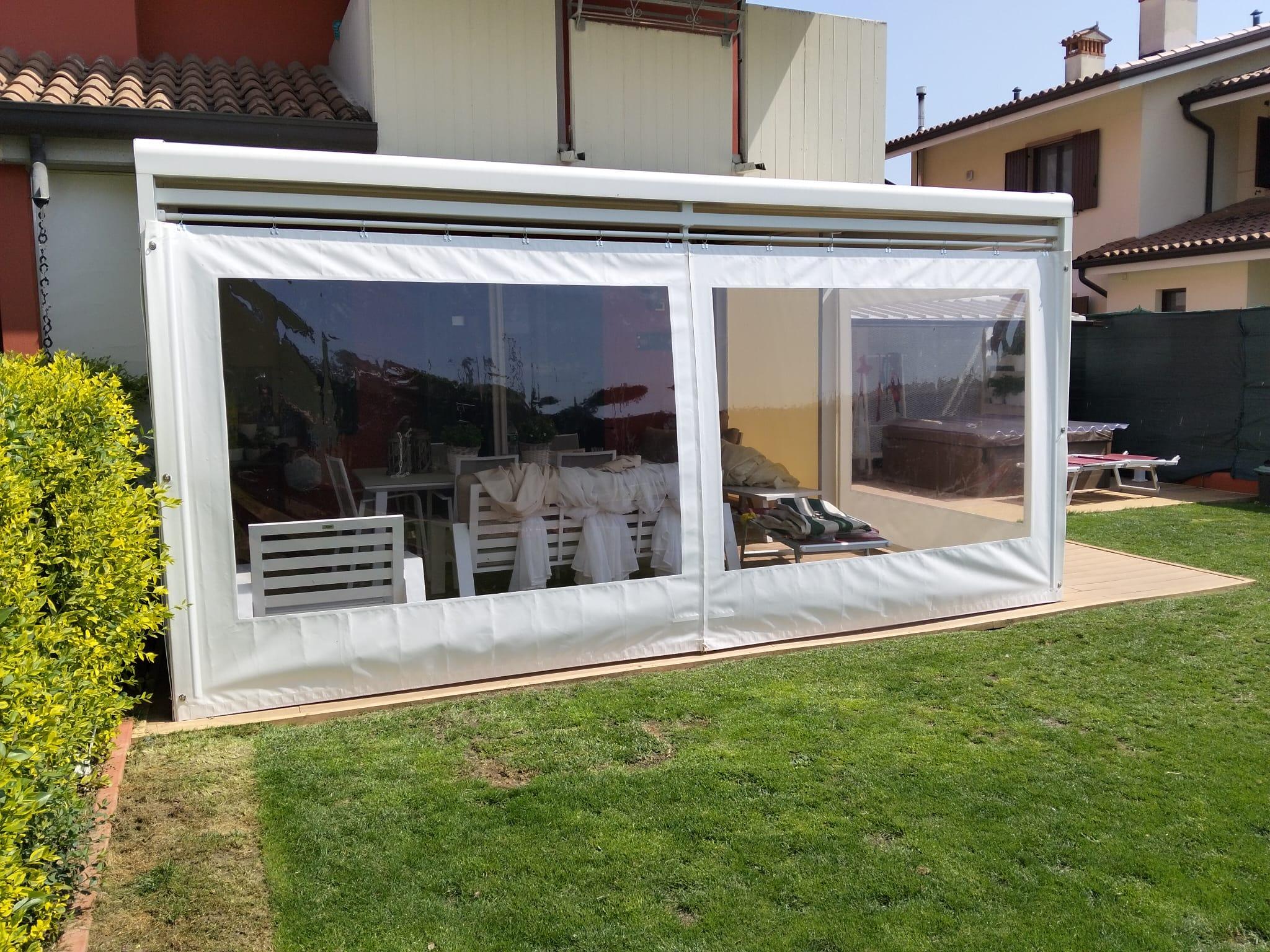 chiusura invernale in pvc cristal per veranda