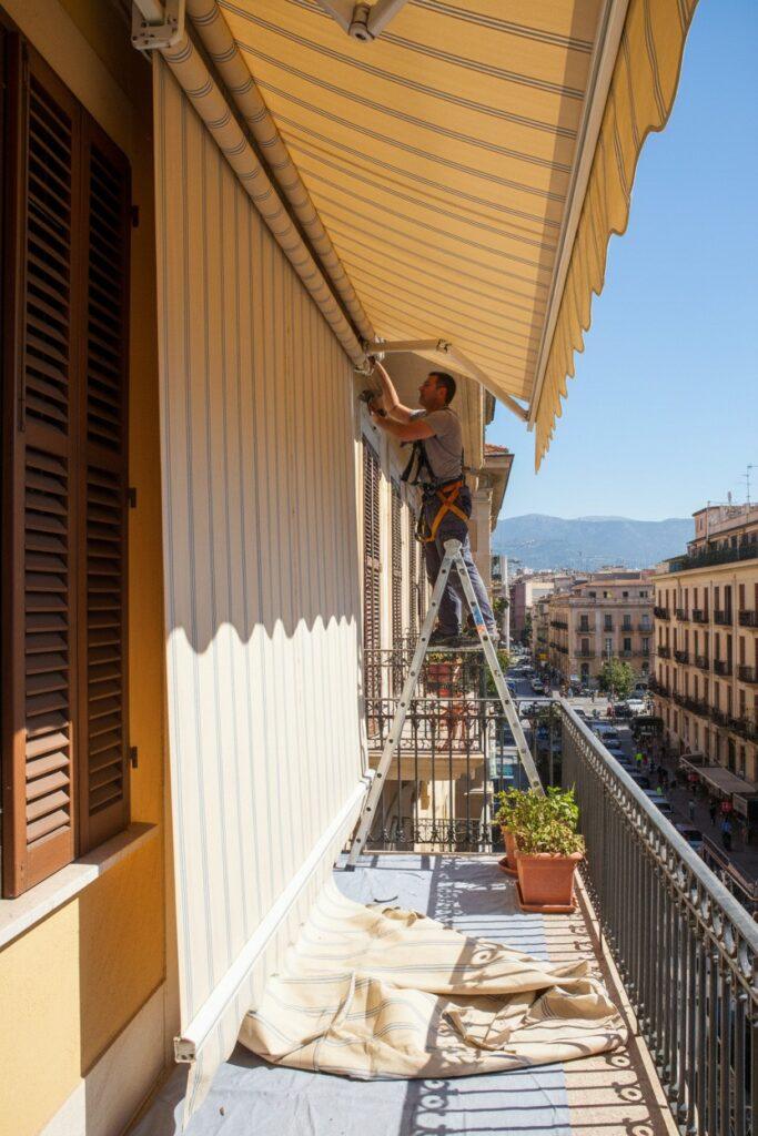 cambio telo tenda da sole