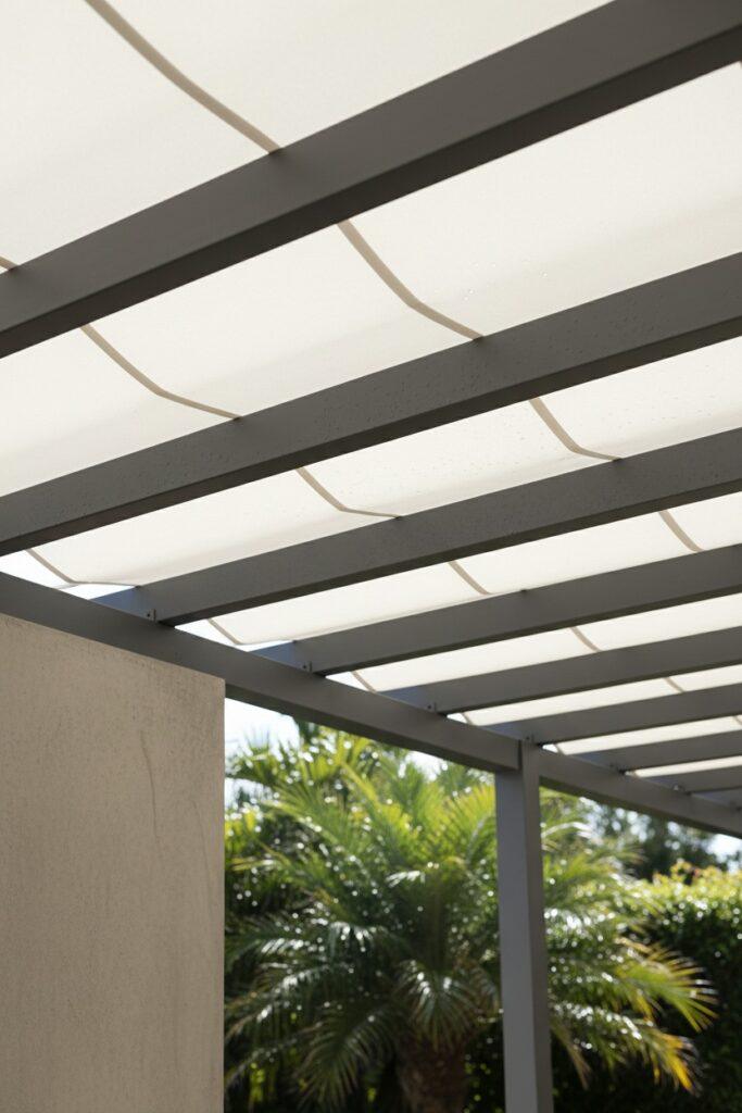 telo di copertura per pergola bianco