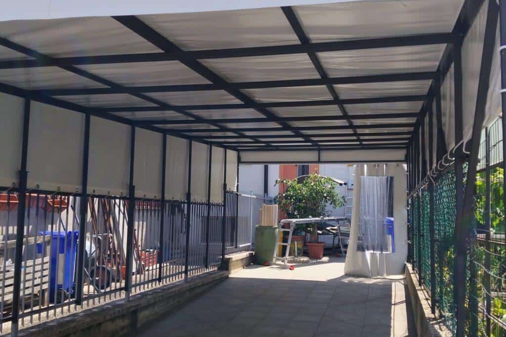 coperture in telo in pvc