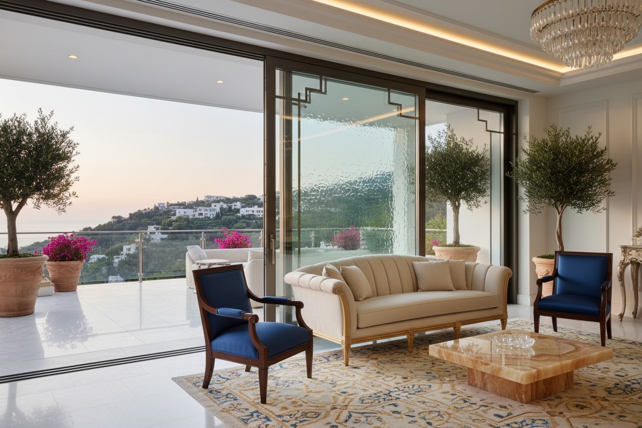vetrata scorrevole per balcone